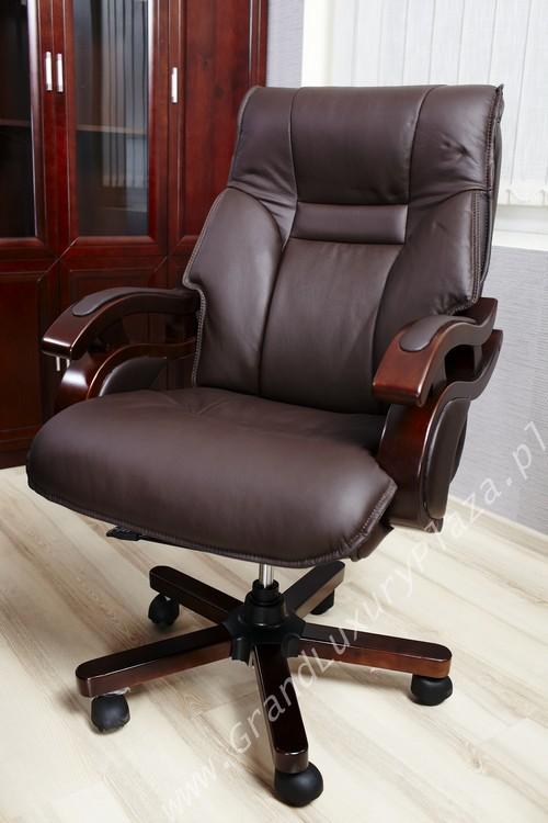 Skórzany fotel biurowy dla prezesa MANAGER brąz, Stara Iwiczna, mazowieckie