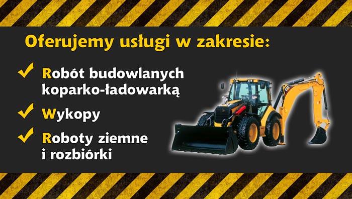 Roboty budowlane koparkoładowarką,wykopy,rozbio, Golczowice, opolskie