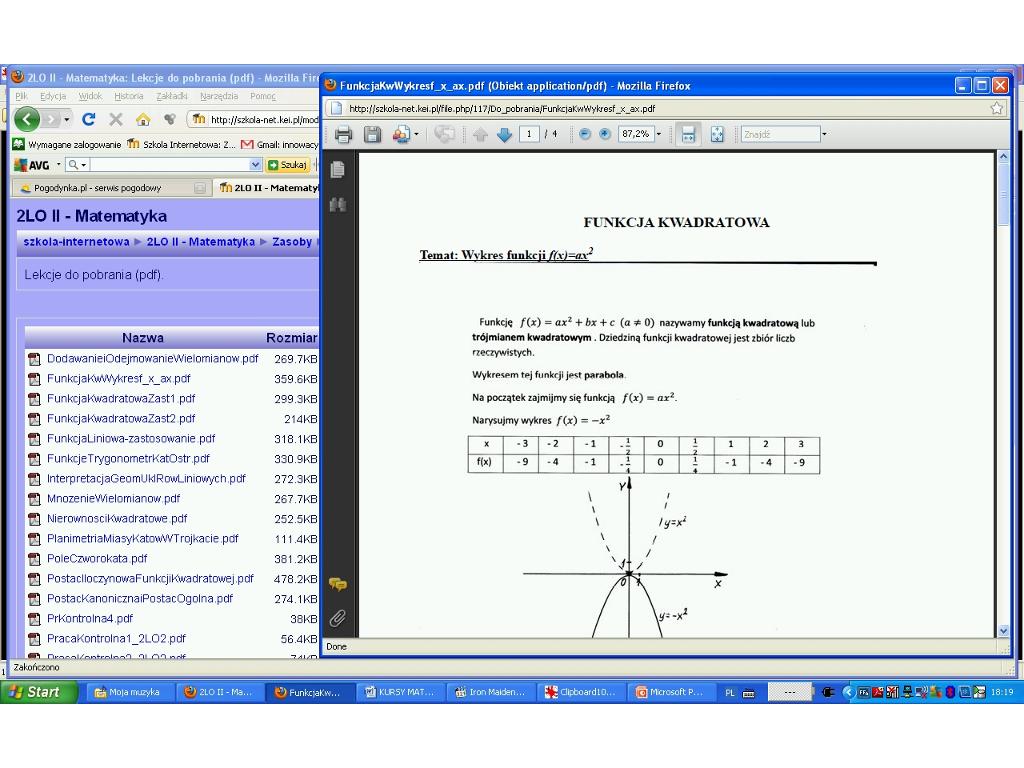 Lekcja matematyki w formacie pdf