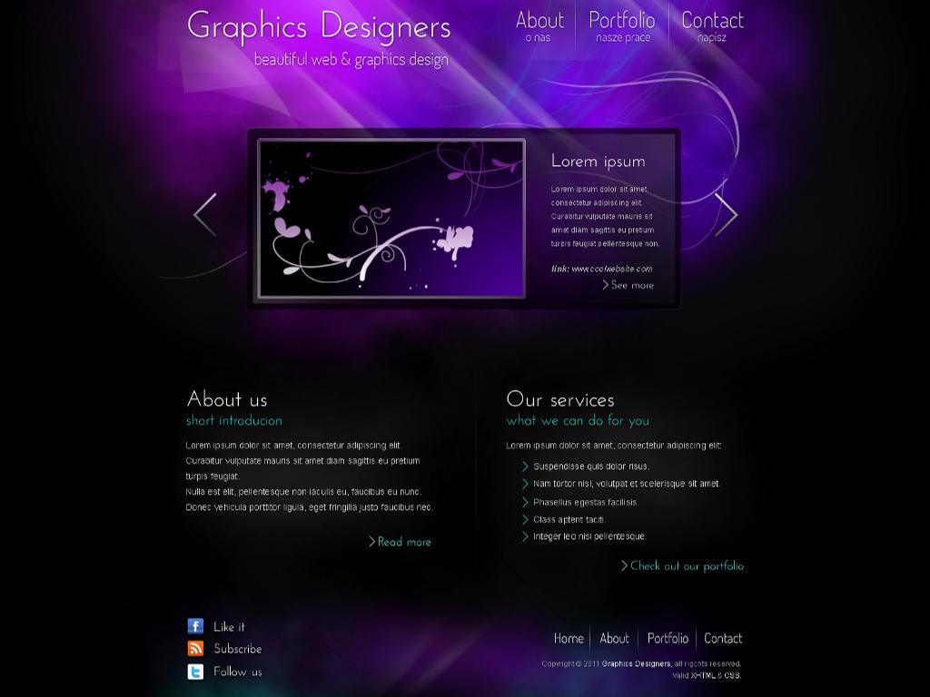 Www webdesign webmaster strona xhtml css grafika