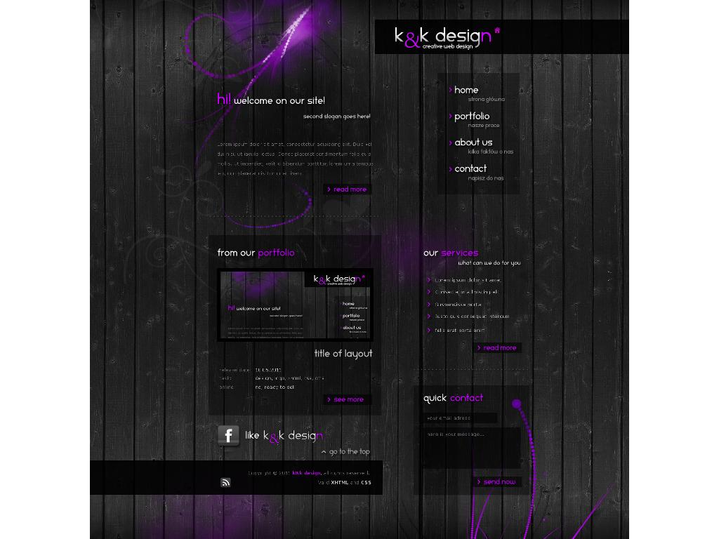 Www webdesign webmaster strona xhtml css grafika