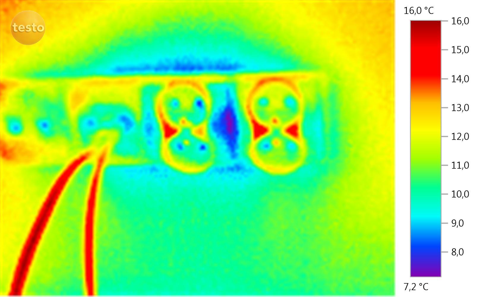 Przedmuch zimnego powietrza-kontakt elektryczny