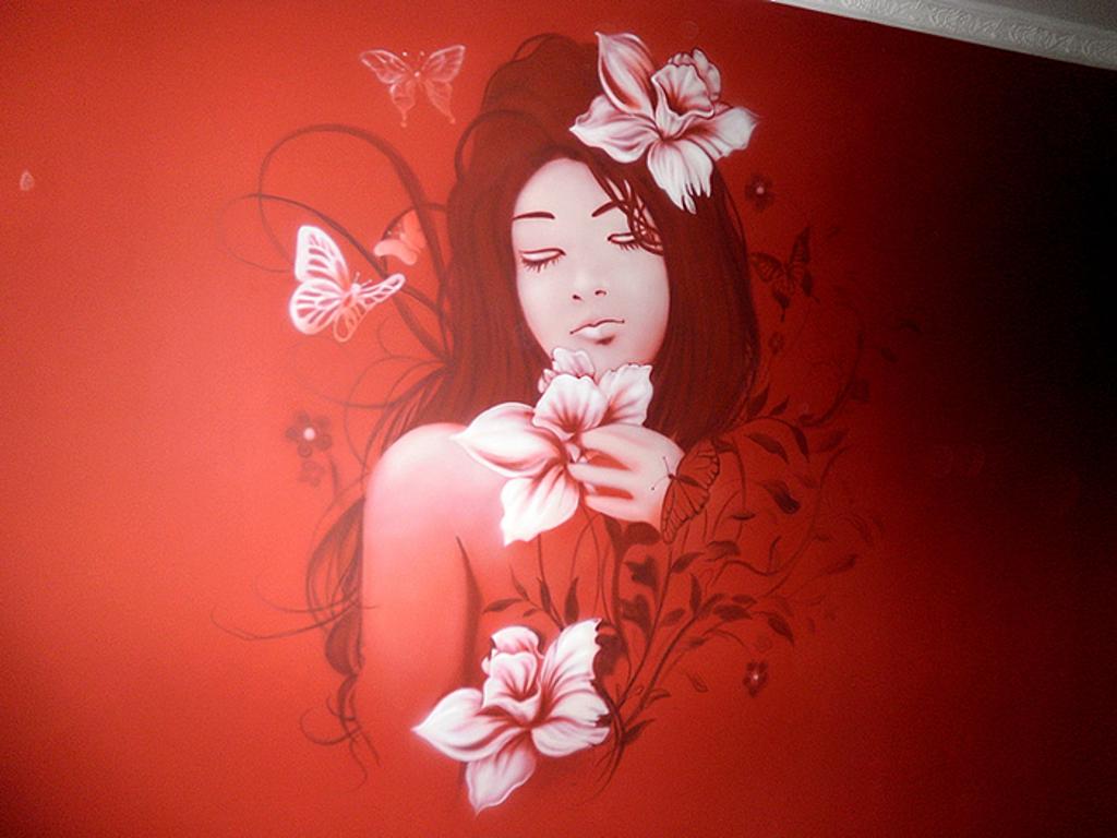 artystyczne malowanie ścian , obrazy malowane na ścianie