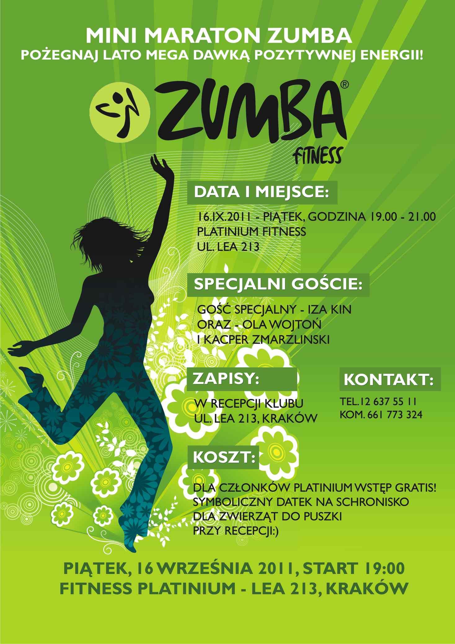 Pożegnanie lata z Mini Maratonem ZUMBA Fitness , Kraków, małopolskie