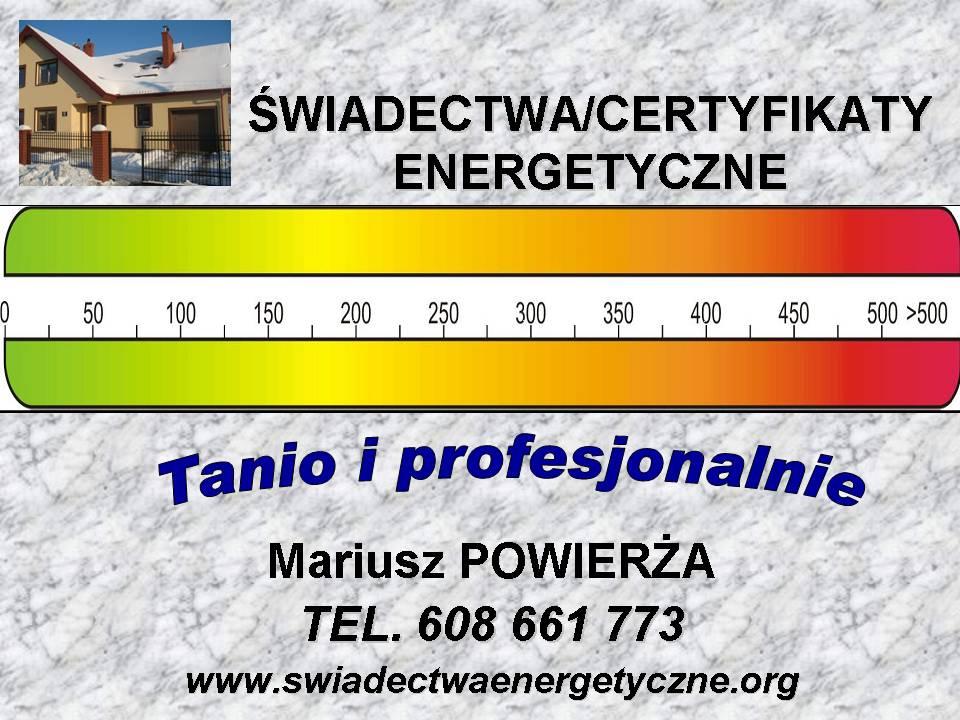 Świadectwa energetyczne. Łuków i okolice. Tanio, Dobczyn, mazowieckie