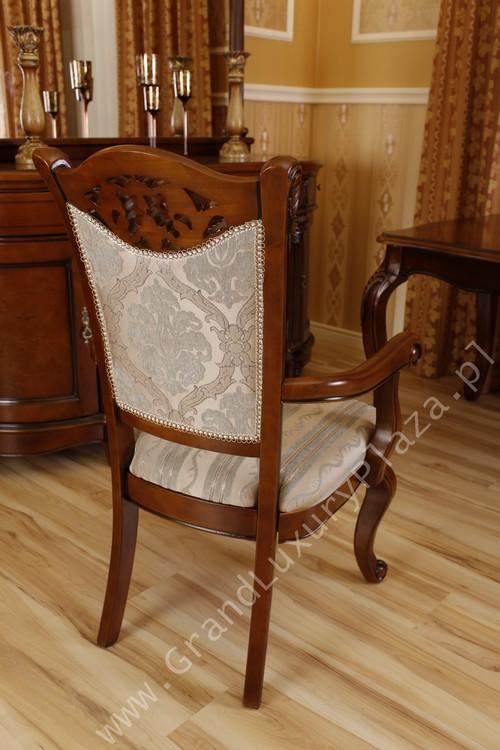 Zdobione drewn. krzesło z podłokietnikami 1319a, Stara Iwiczna, mazowieckie