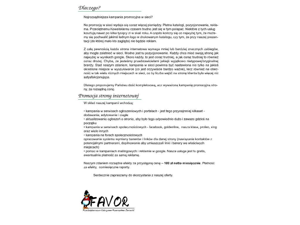 Reklama, kampania promocyjna, pozycjonowanie, Wrocław, Oława, dolnośląskie