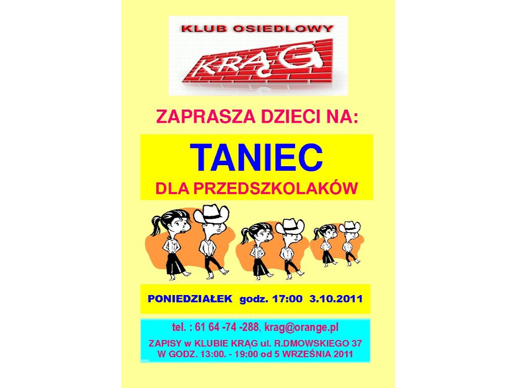 TANIEC DLA PRZEDSZKOLAKÓW, Poznań, wielkopolskie