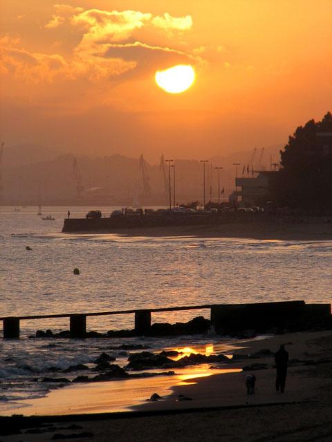 Zachód słońca w Santander
