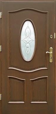 Drzwi z witrazem DOMEX przeszklone jednoskrzydowe