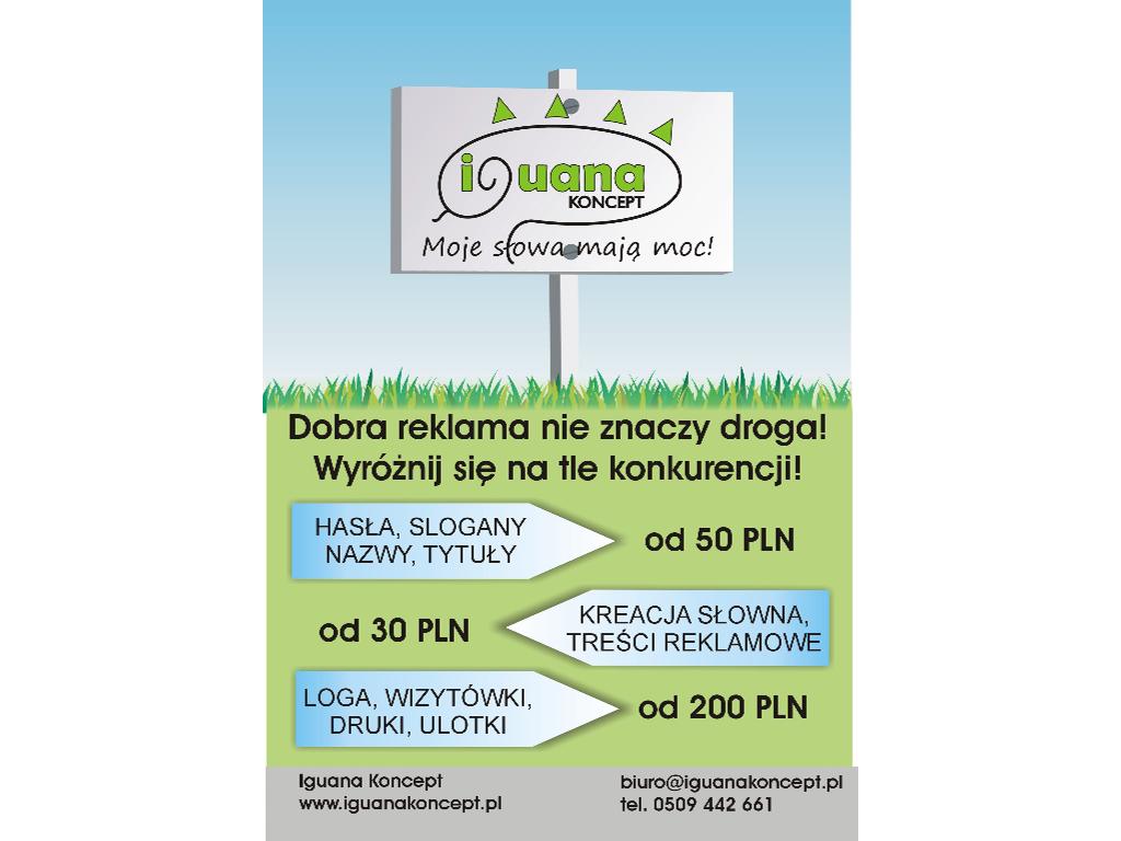 Hasła reklamowe, slogany, loga, treści reklamowe, Warszawa, mazowieckie