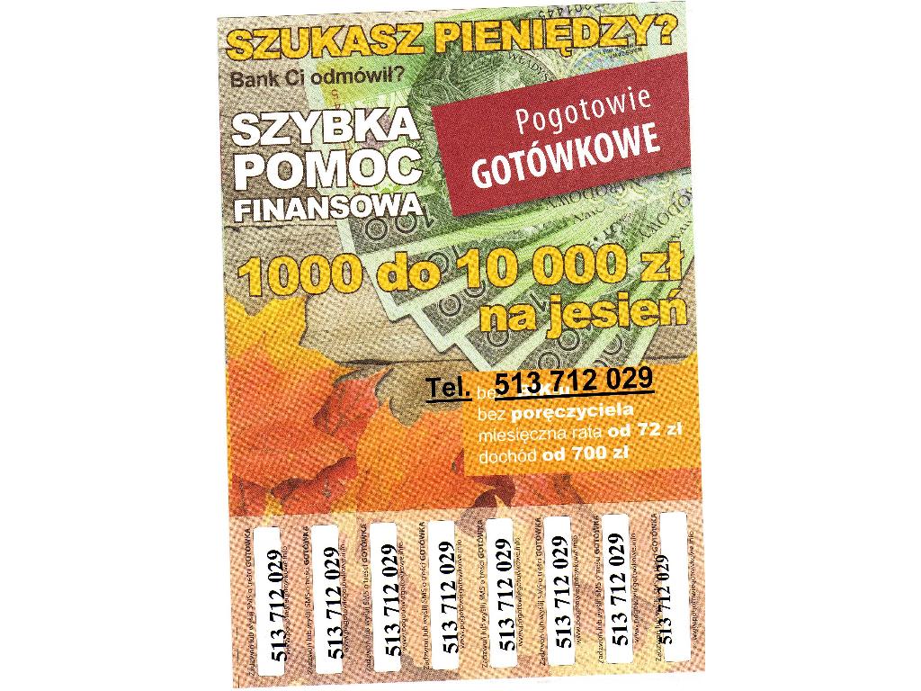 GOTÓWKA POMOC FINANSOWA, MYSŁOWICE,TYCHY I OKOLICE, śląskie