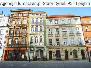 Agencja Tłumaczeń.pl Poznań Stary Rynek 95, wielkopolskie