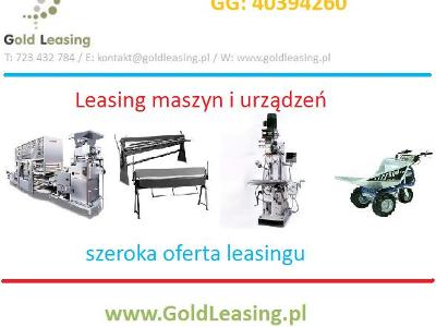 Leasing maszyn i urządzeń Gold Leasing - kliknij, aby powiększyć