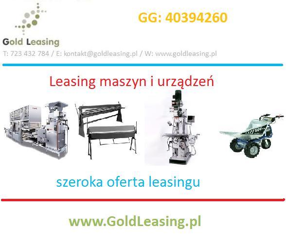 Leasing maszyn i urządzeń Gold Leasing