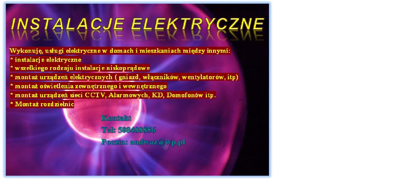 Instalacje elektryczne i niskoprądowe, Zielona Góra, Krosno Odrzańskie, Gubin, lubuskie