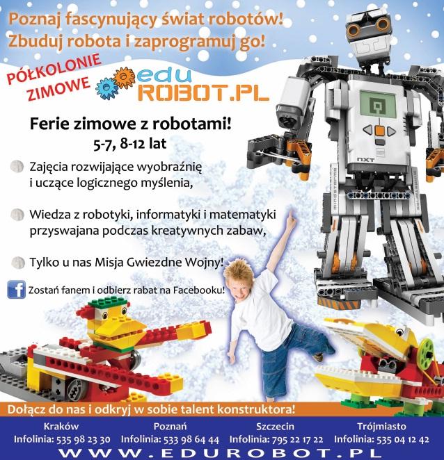 Ferie zimowe z robotami dla dzieci 8-12 lat, Gdynia, pomorskie