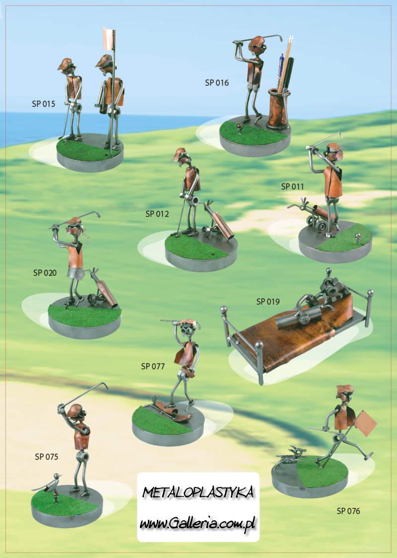 Sport - Golf w metaloplastyce figurki i statuetki na prezent