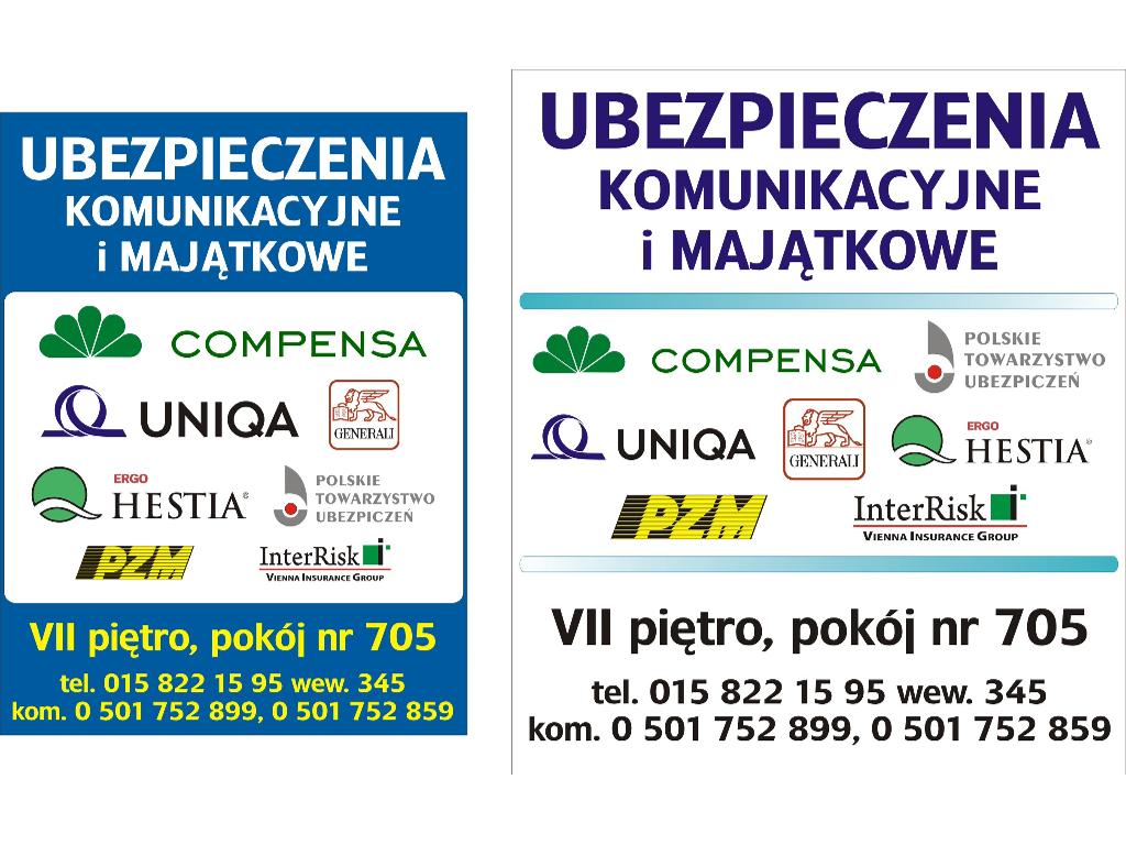 UBEZPIECZENIA TARNOBRZEG OC AC COMPENSA HDI UNIQA, podkarpackie