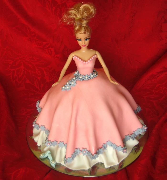 tort lalka barbie