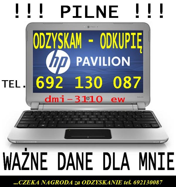 LAPTOP HP PAVILION DMI-3110 ew ODZYSKAM ODKUPIĘ, Reda, pomorskie