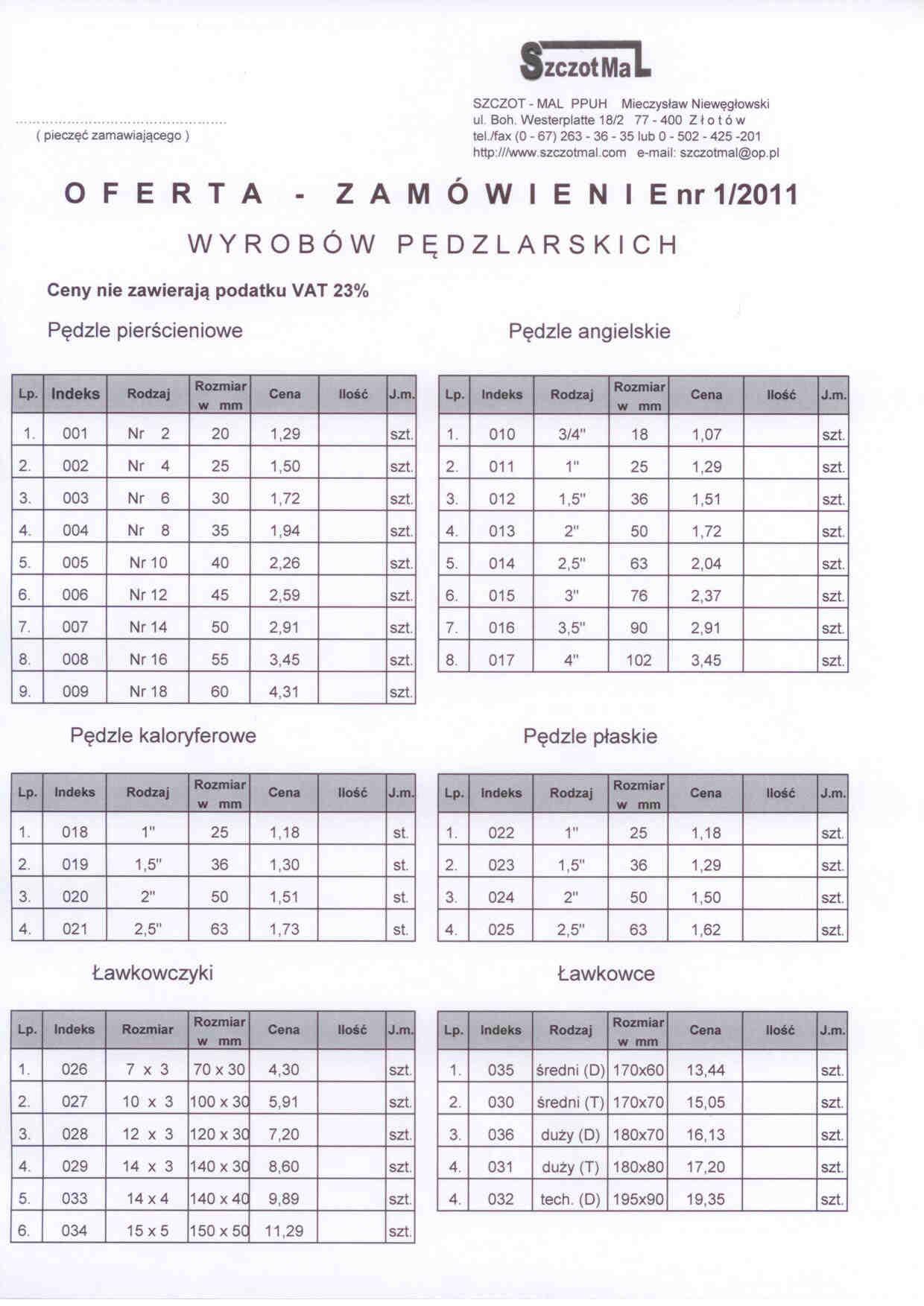 PĘDZLE, SZCZOTKI - PRODUKCJA, Złotów, wielkopolskie