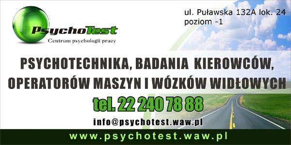 Psychotechnika, badania psychologiczne, psychotest, Warszawa, mazowieckie