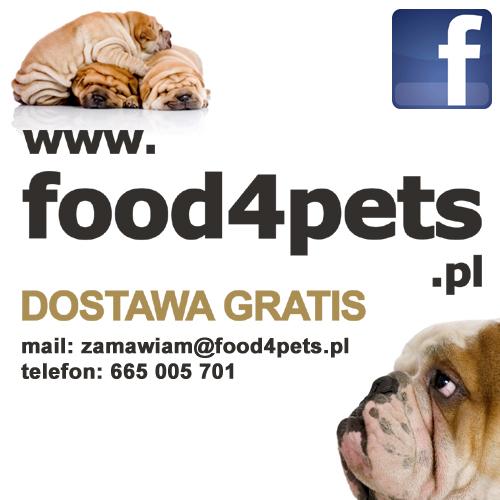 www.food4pets.pl karmy suche mokre z dostawą gratis wrocław