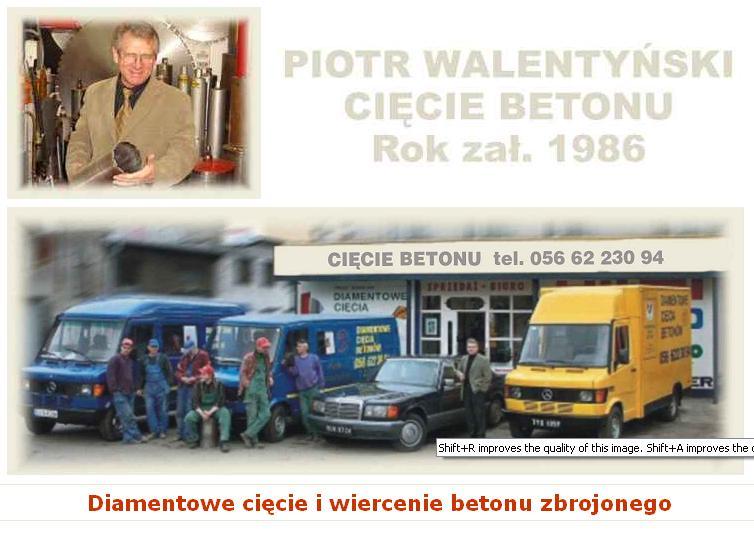 Walentynski Diamentowe cięcie wiercenie w betonie