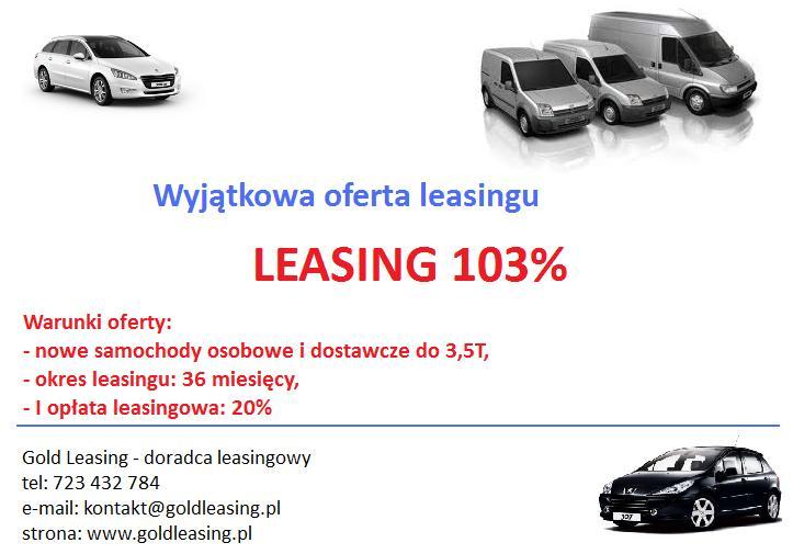 Gold Leasing, LEASING 103%,Nowy Tomyśl,Wolsztyn, wielkopolskie