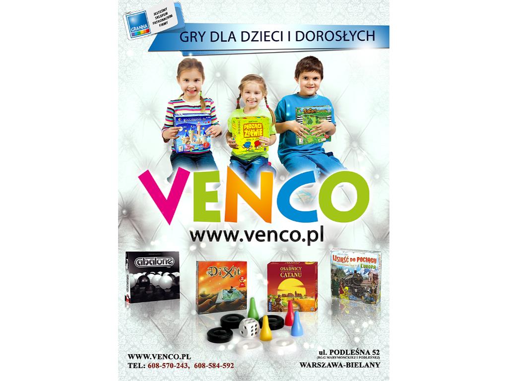 Plakat Venco - gry dla dzieci, młodzieży i dorosłych