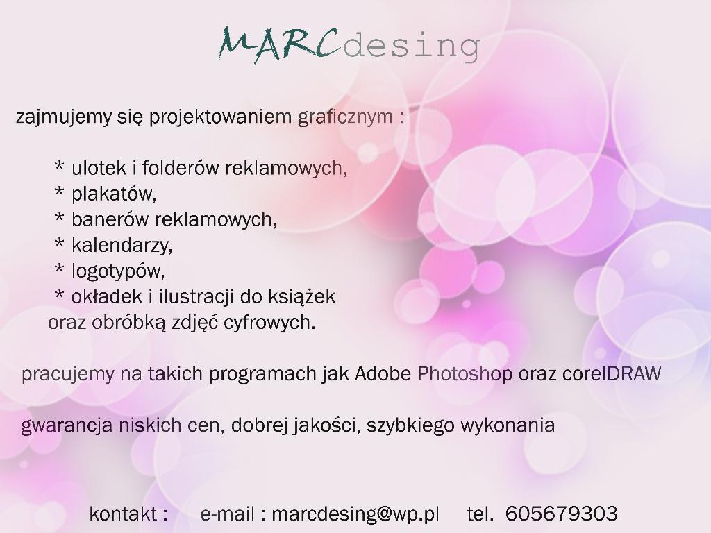 MARCdesing -reklama wizualna - grafika komputerowa, Grudziądz, kujawsko-pomorskie