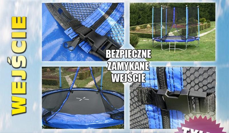 TRAMPOLINA z SIATKĄ 457 CM HOP-SPORT SPORTBODY.PL