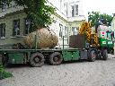 transport  kamienia około 13 ton wagi HDS Wrocław hussar  