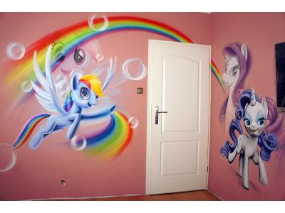 artystyczne malowanie ścian dla dzieci - kliknij, aby powiększyć