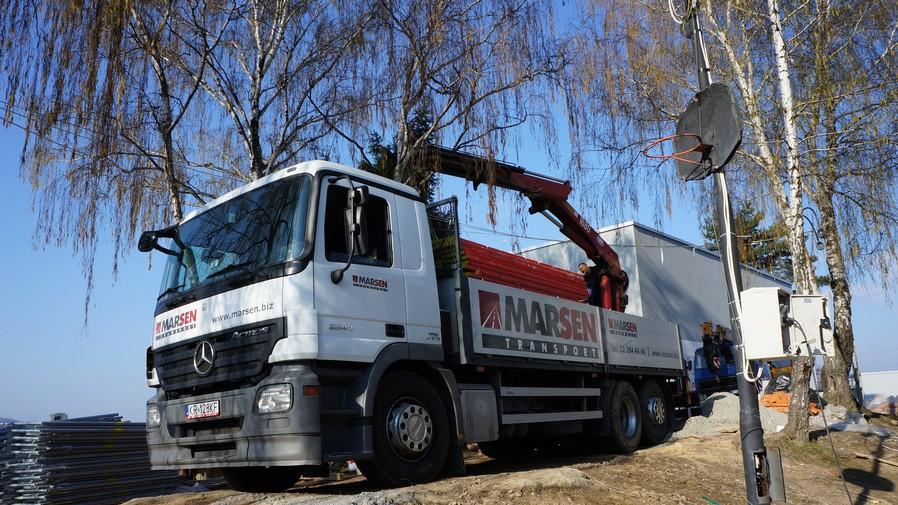 Usługa transportowa HDS MERCEDES ACTROS - MARSEN, Niepołomice, małopolskie