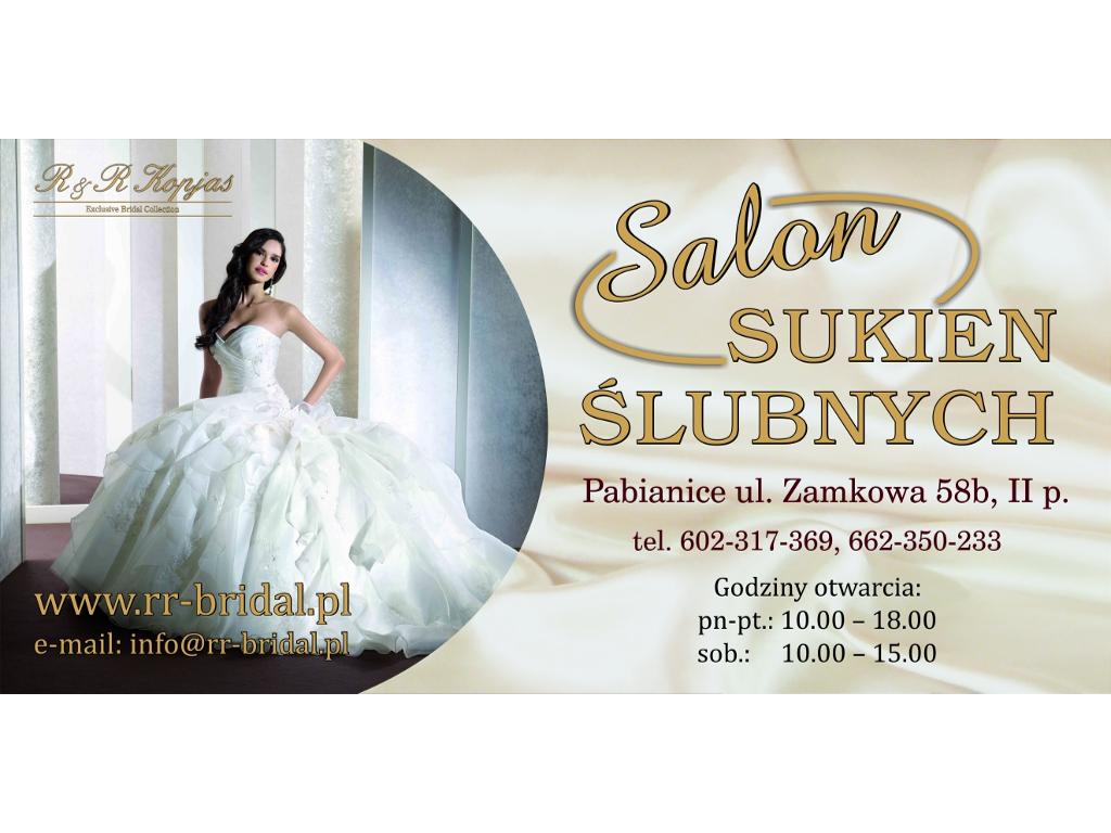 Salon Sukien Ślubnych. R&R Kopjas, Pabianice, Łódź, Sieradz, Zduńska Wola, łódzkie