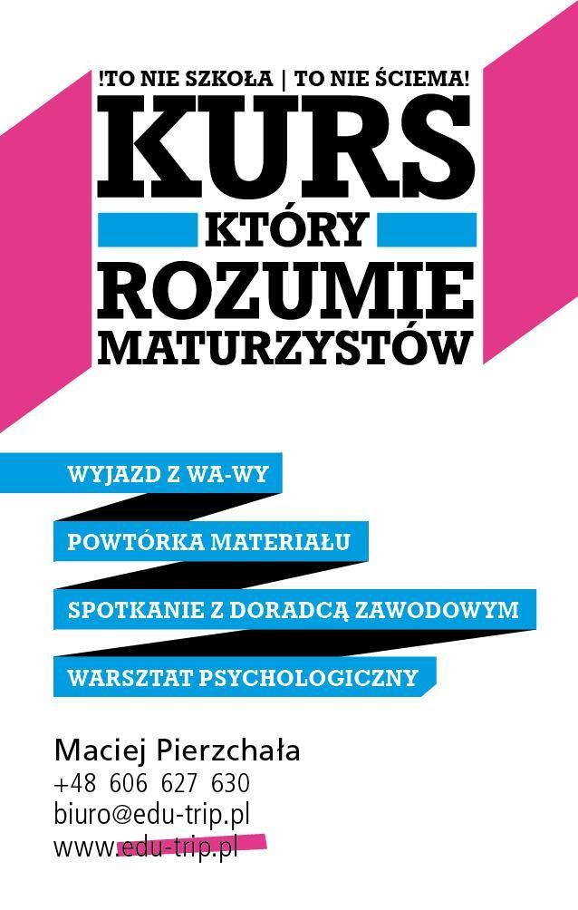 Kursy maturalne, matura, przygotowanie do matu, Warszawa, mazowieckie