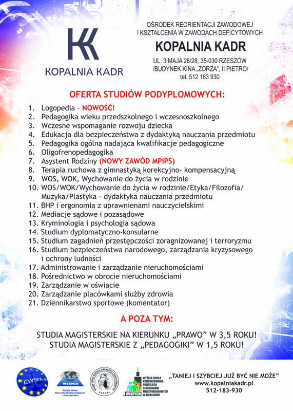 LOGOPEDIA- NAJTAŃSZA PODYPLOMOWKA NA PODKARPACIU, RZESZÓW, podkarpackie