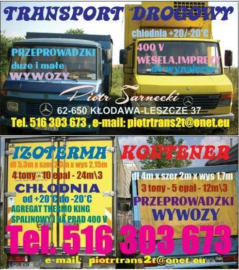 PRZEPROWADZKI-TRANSPORT, Kłodawa, wielkopolskie