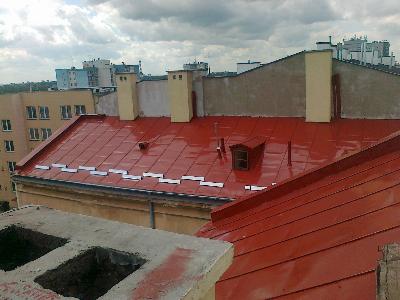 renowacja pokrycia dachu z blachy, wymiana orynnowania, - kliknij, aby powiększyć