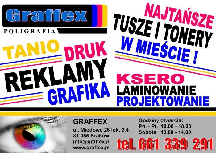 GRAFFEX ,najtańsze tusze, tonery, ksero, druk, Kraków, małopolskie