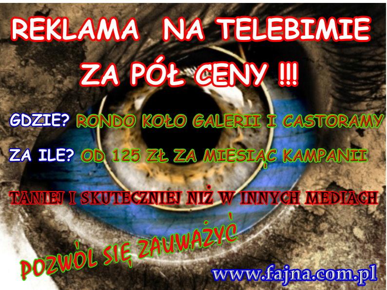 Telebim, reklama, led, tania, skuteczna, promocja,, Gniezno, wielkopolskie