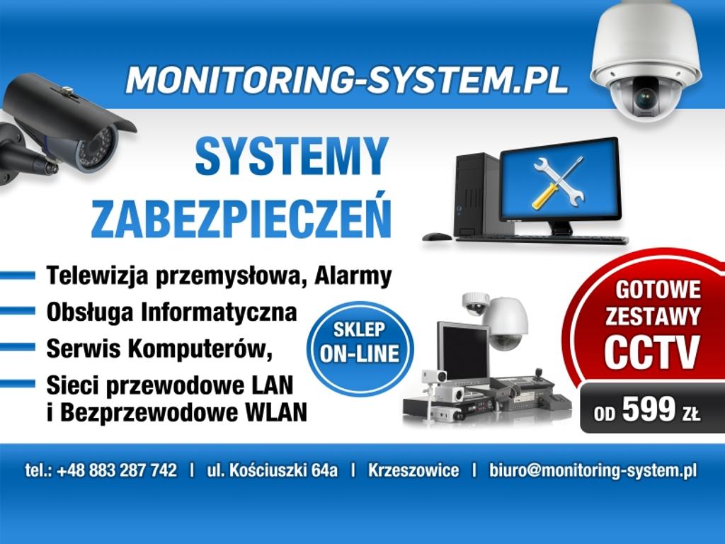 Telewizja przemysłowa CCTV, Monitoring IP , Kraków i okolice, Chrzanów, Trzebinia, Olkusz, małopolskie