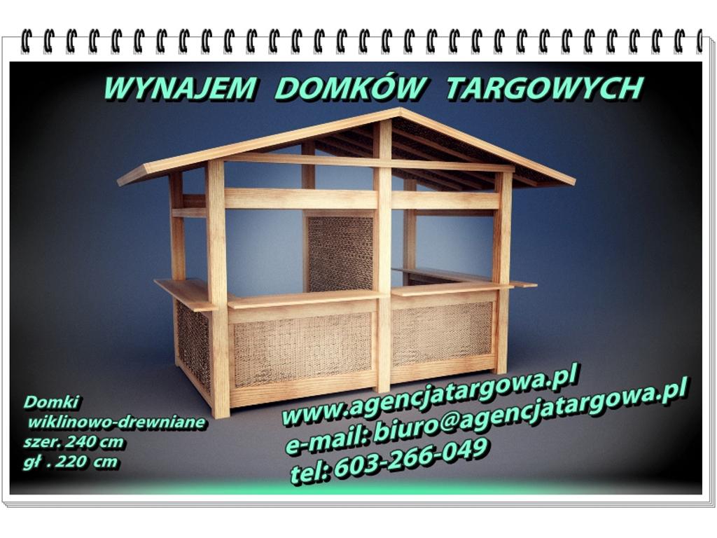 Wynajem  domków  targowych  drewniano-wiklinowych