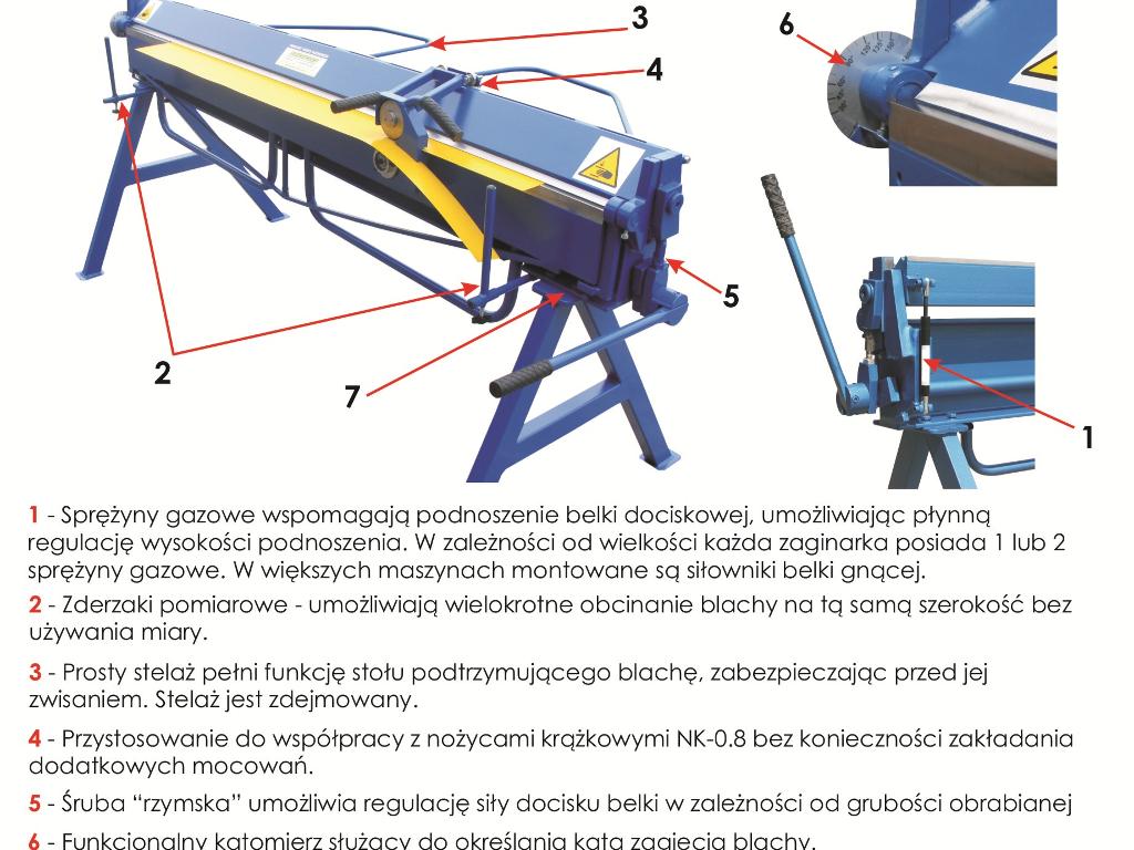 Zaginarka Giętarka ZG-2000/0.7 Warszawa Kraków , Tuchola, kujawsko-pomorskie