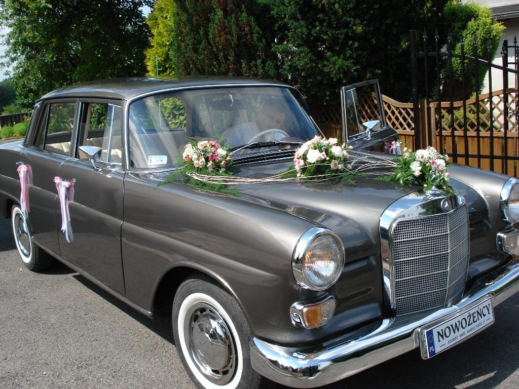 Wynajem auta do ślubu zabytkowego Mercedesa z 1967, Gryfów,Jelenia Góra,Zgorzelec,Bolesławiec, dolnośląskie