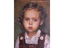 Dziecko, portret olejny na płótnie, 30 x 40 cm