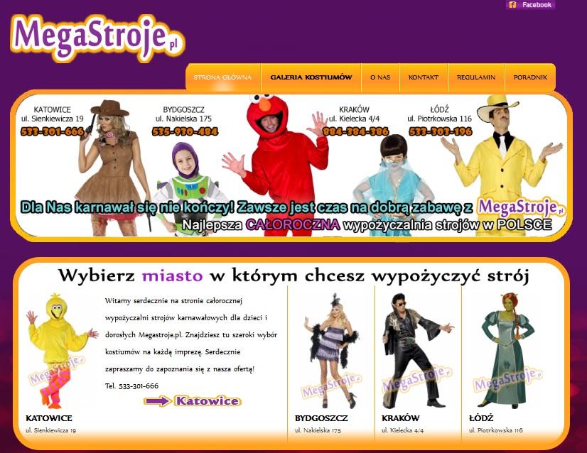 Megastroje.pl - Wypożyczalnia kostiumów dla dzieci i dorosłych, Łódź, łódzkie