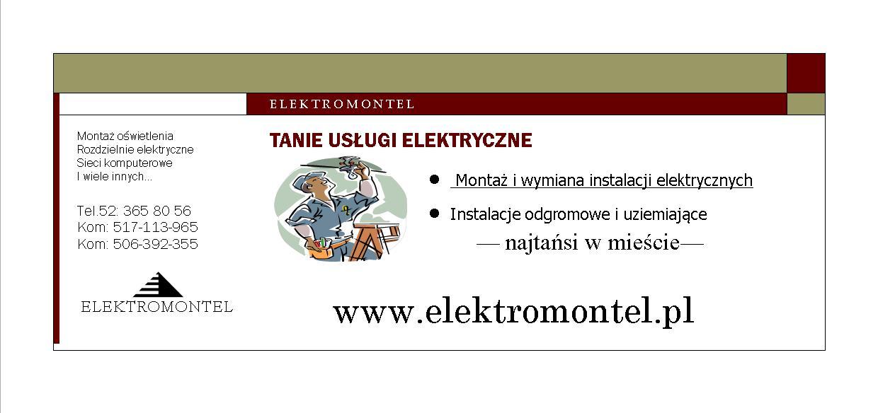 Tanie usługi elektryczne ,elektryk, Bydgoszcz, kujawsko-pomorskie